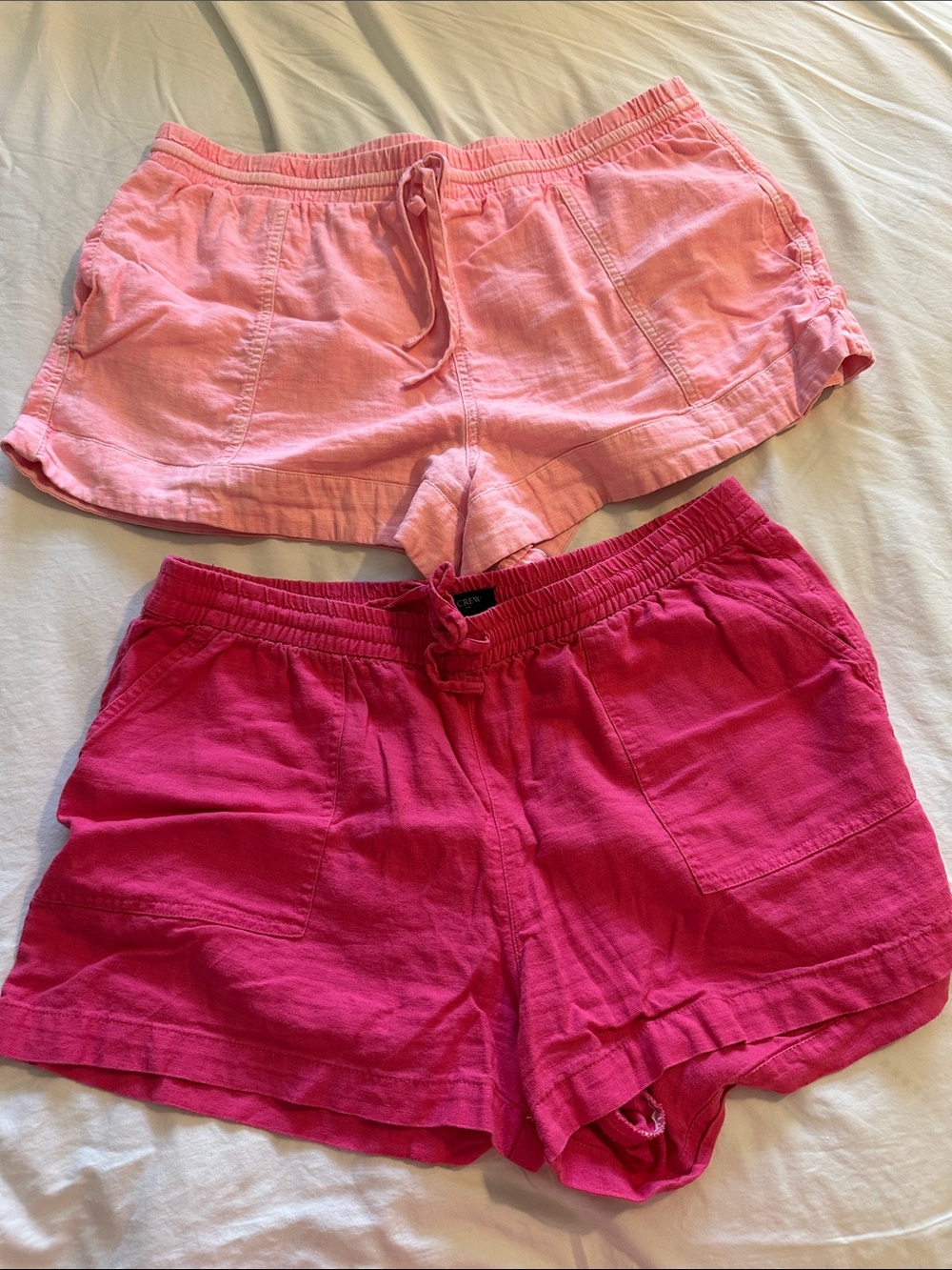 Jcrew and Target Linen Shorts - pink, large